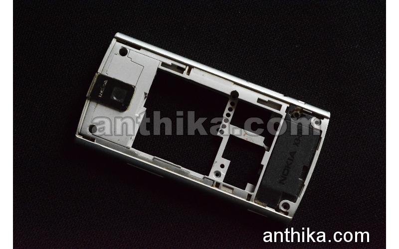 Nokia X3 X3-00 Kasa Anten Buzzer Original Middle Cover Silver 0254688