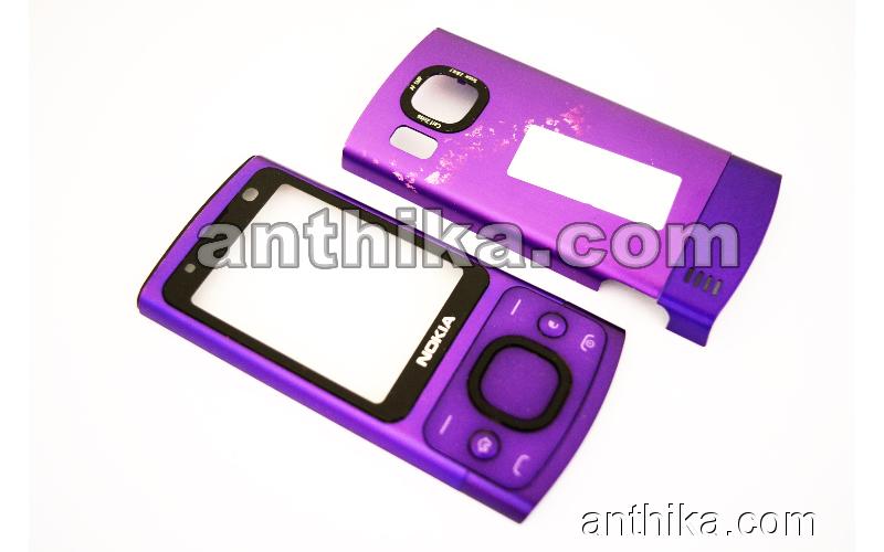 Nokia 6700 Slide Kapak Tuş Original Cover and Keypad Purple Used