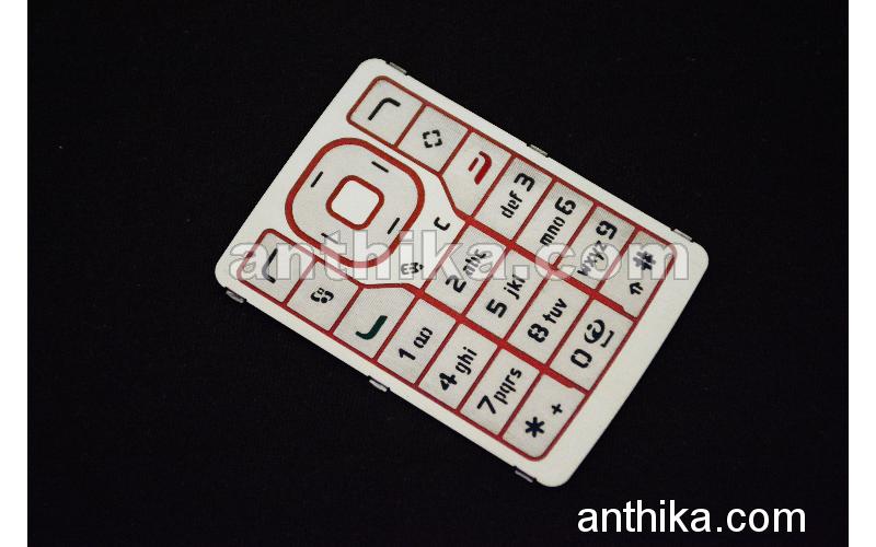 Nokia N76 Tuş Original Keypad Silver Red New