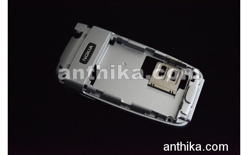 Nokia 6103 Kasa Buzzer Mikrofon Şarj Soketi Original Middle Cover Silver