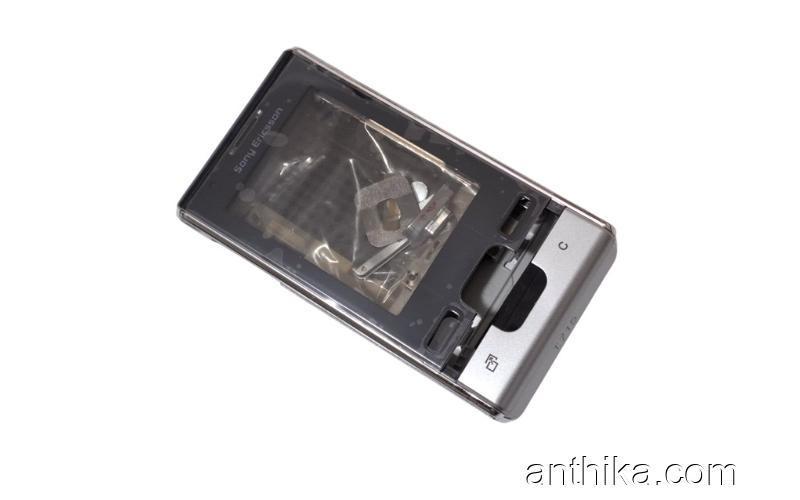 Sony Ericsson T715 Kapak Kasa Tuş Ericsson T715 Full Housing Silver New