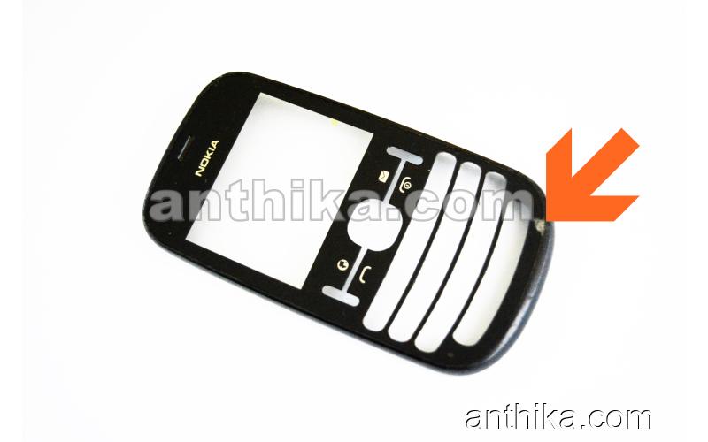 Nokia Asha 200 201 Kapak Original Front Cover Black Used