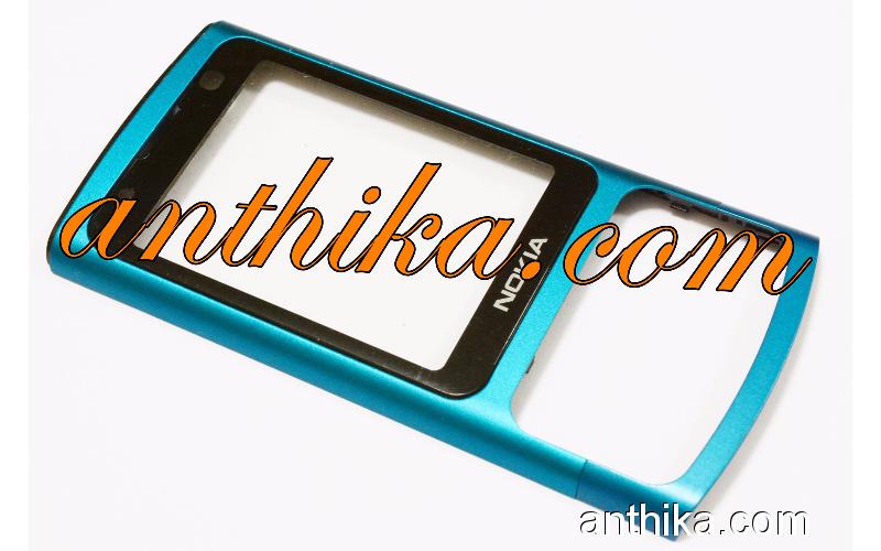 Nokia 6700 Slide Kapak Orjinal Front Cover Blue Used