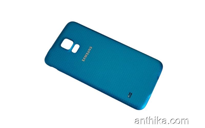 Samsung Galaxy S5 G900 Kapak Mavi Battery Cover Blue New