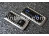 Nokia 6555 Fold Kapak Original Front and Battery Cover Silver Tim New