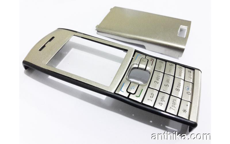 Nokia E50 Kapak Tuş Orjinal Kalitesinde Xpress On Cover Silver