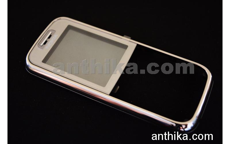 Nokia 6233 Kapak Original Front Cover Lens Silver New-0256556