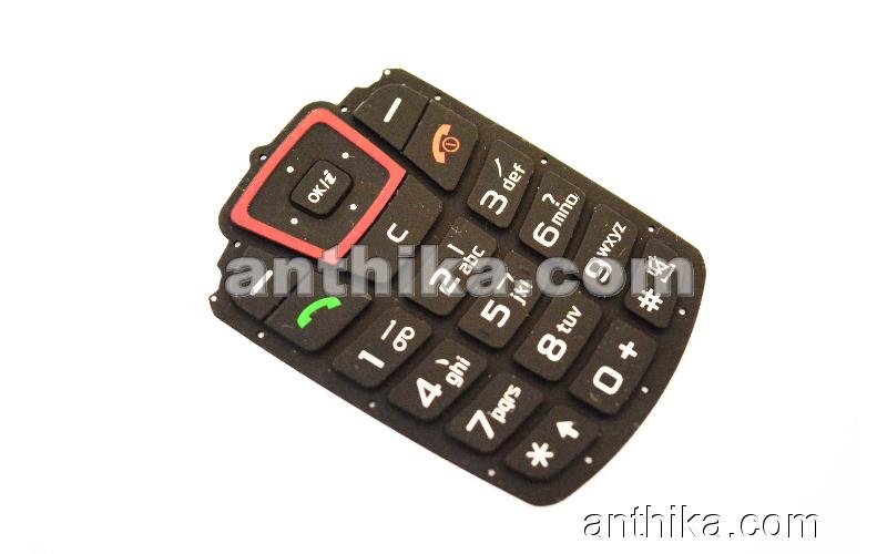 Samsung C260 Tuş Original Keypad Black Red New