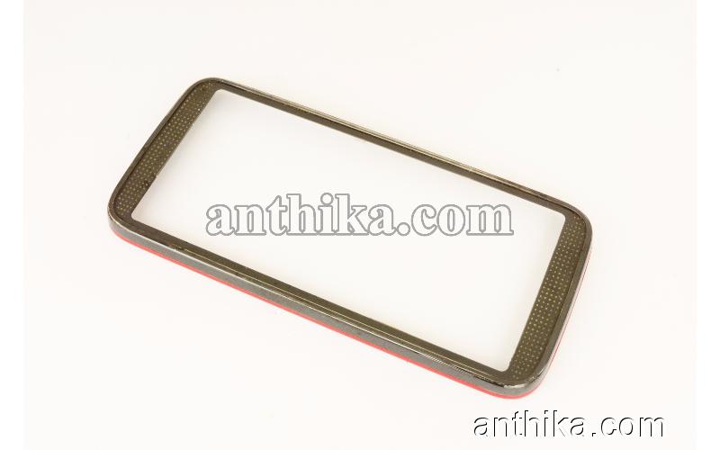 Nokia 5530 Ekran Çerçeve Orjinal Front Cover Black Red Used 0254257