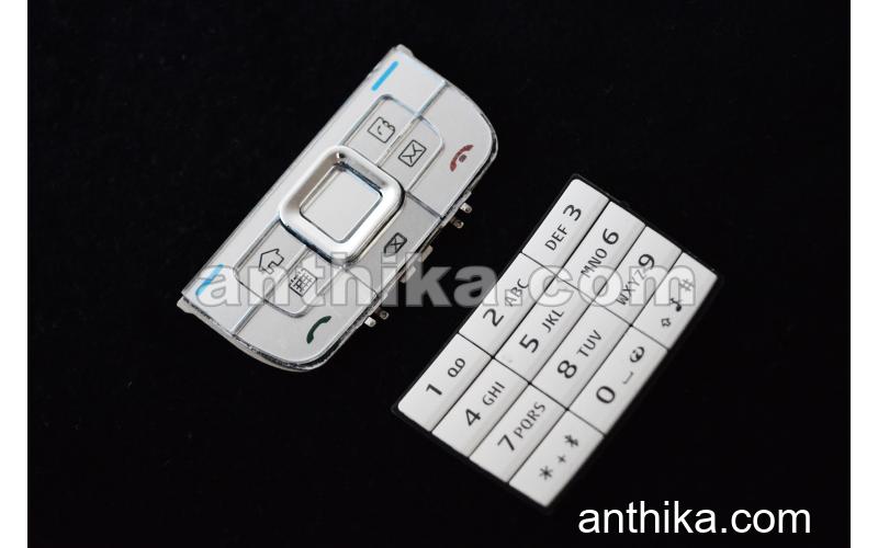 Nokia E66 Tuş Original Keypad Silver Light New