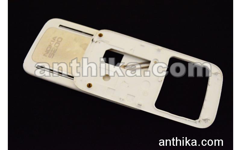 Nokia 5200 Kızak Mekanizma Logo Original Slide Assy Slider White Used