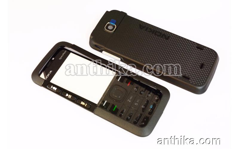 Nokia 5310 XpressMusic Kapak Lens Tuş Cover Glass Black