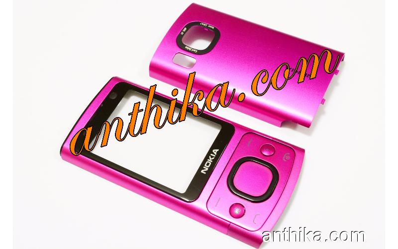 Nokia 6700 Slide Kapak Tuş Orjinal Front And Battery Cover Pink Used