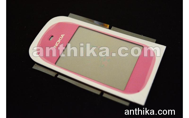 Nokia 7020 Fold Lens Original Front Glass Pink New