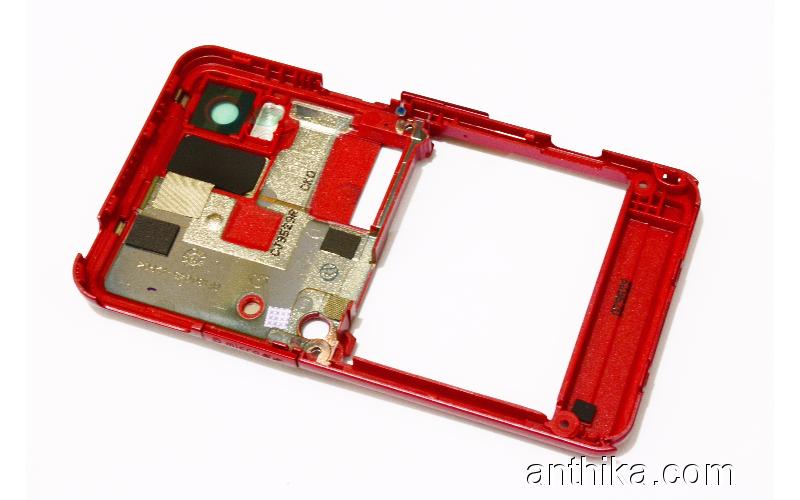 Samsung F480 Orta Kasa Orjinal Middle Frame Red GH98-10010L