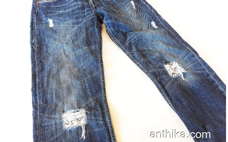 Levis 501 Kot Pantolon Jeans Orjinal Taşlamalı 31x34 Beden