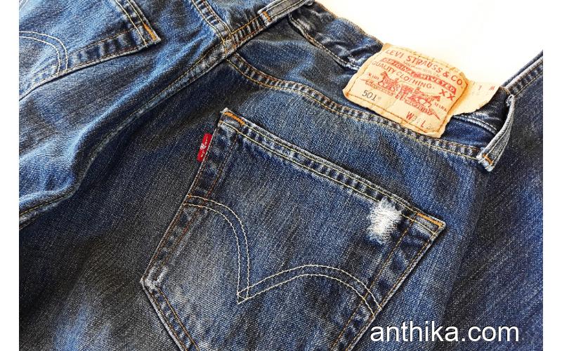 Levis 501 Kot Pantolon Jeans Orjinal Taşlamalı 31x34 Beden