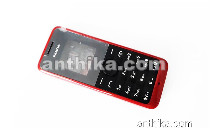 Nokia 105 Kapak Kasa Tuş High Quality Full Housing Black Red New