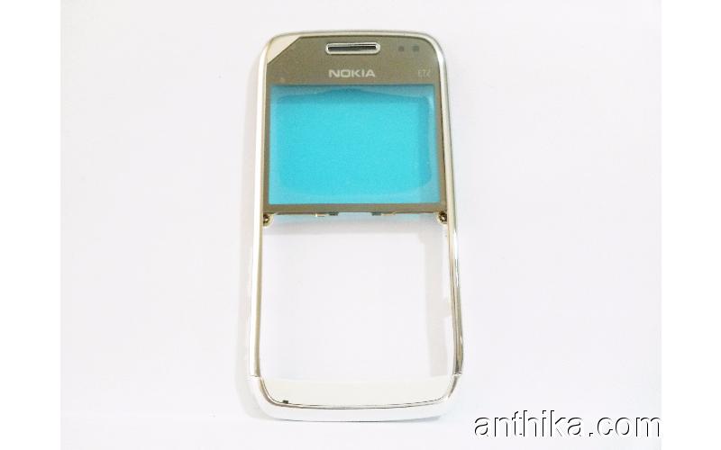 Nokia E71 Kapak A++Kalite Front Cover Silver