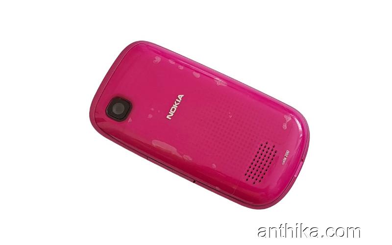 Nokia Asha 200 Kapak Kasa Tuş Original Full Housing Pink New