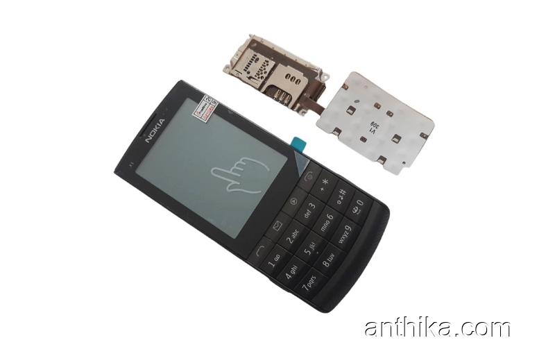 Nokia X3-02 Kapak Kasa Tuş Dokunmatik Sim Flex Original Full Housing