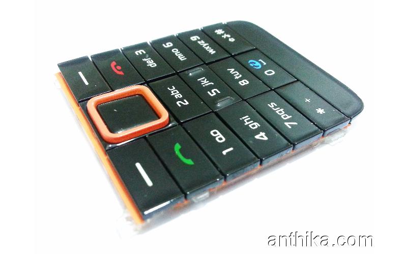 Nokia 3500 Classic Tuş Orjinal Keypad Black Orange