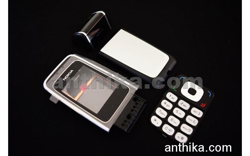 Nokia 6125 Kapak Tuş Original Cover Set Black Silver New