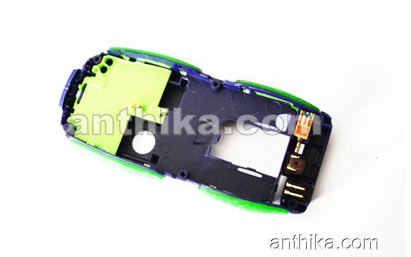 Nokia 3220 Kasa Yan Koruyucu Plastik High Quality Middle Cover Green Grip