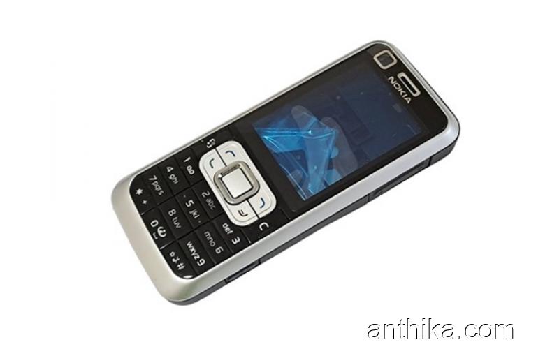 Nokia 6120 Classic Kapak Kasa Tuş Full Housing Silver Black New