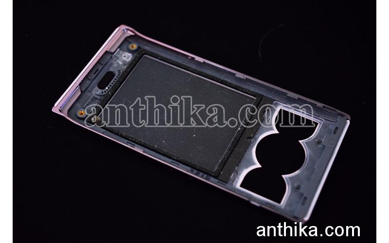 Sony Ericsson W595 W595i Kapak Original Front Cover Pink Used