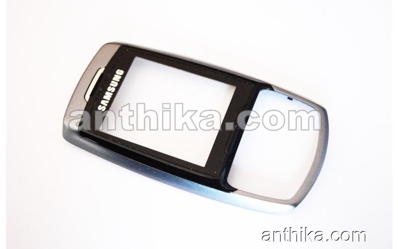 Samsung E830 Kapak Original Front Cover Gray Used