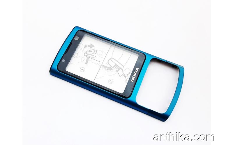 Nokia 6700 Slide Kapak Original Front Cover Blue New