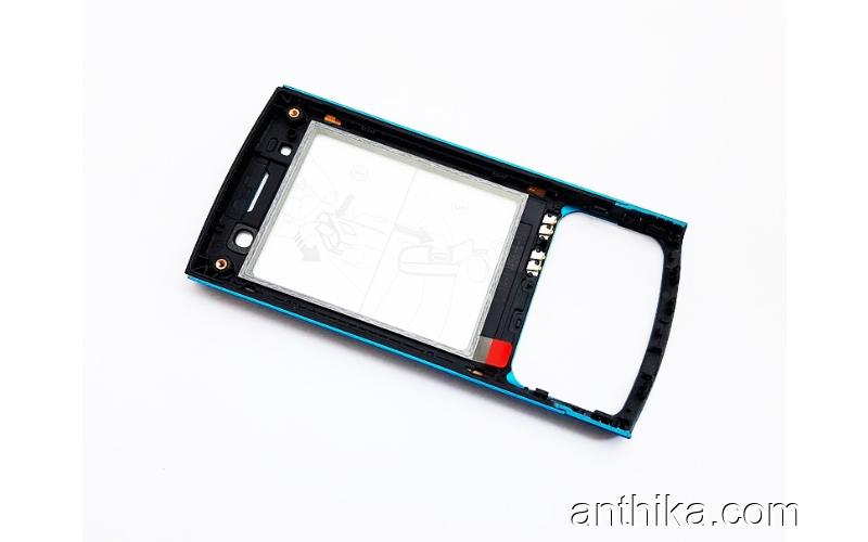 Nokia 6700 Slide Kapak Original Front Cover Blue New