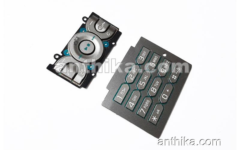 Sony Ericsson w595 w595i Tuş Set Original Menu Keypad Gray Used