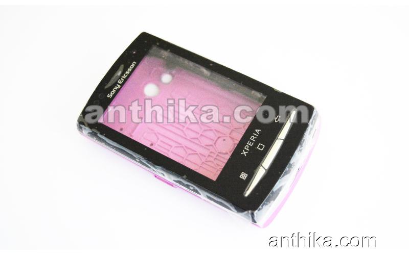 Sony Xperia X10 Mini U20 Kapak Tuş Original Front and Battery Cover Pink