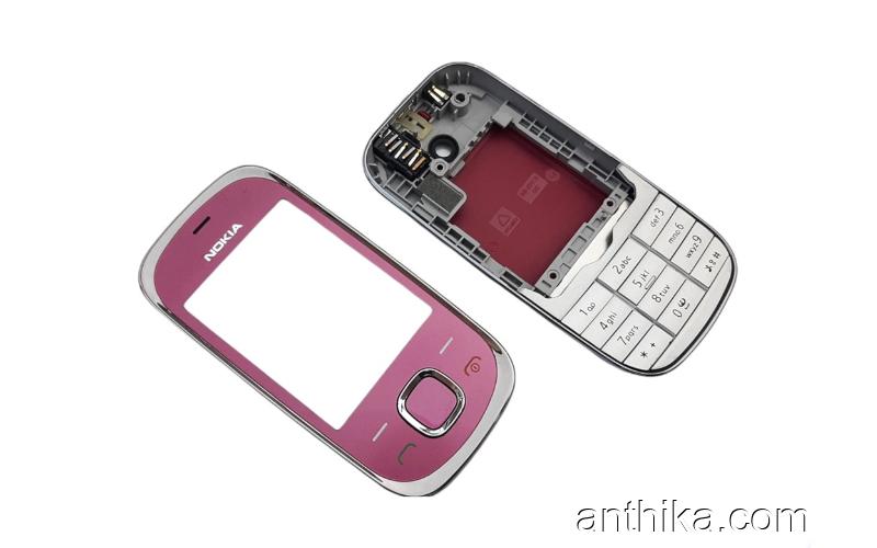 Nokia 7230 Kapak Kasa Tuş Soket Original Full Housing Pink New Condition