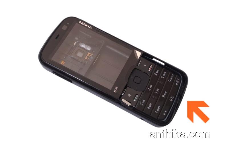 Nokia N79 Kapak Kasa Tuş Full Set Siyah Deforme