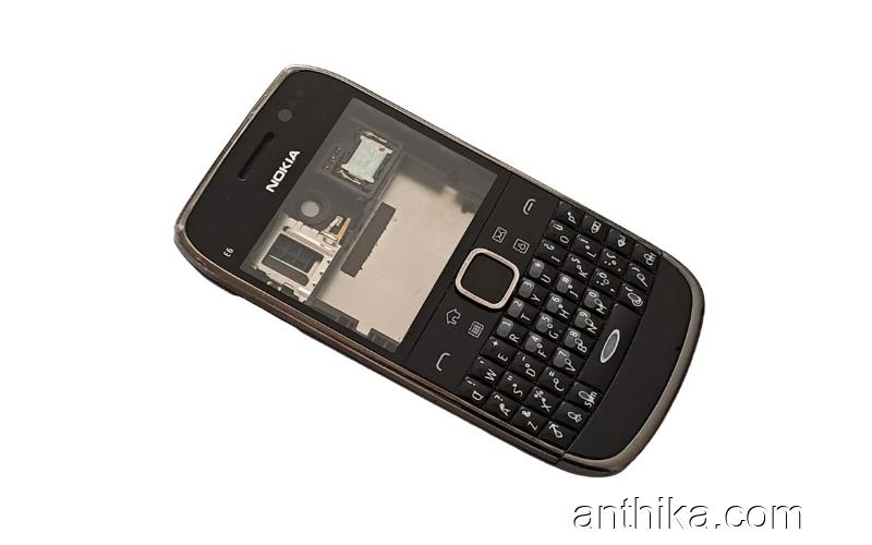 Nokia E6 E6-00 Kapak Kasa Tuş Dokunmatik Original Housing Black-2