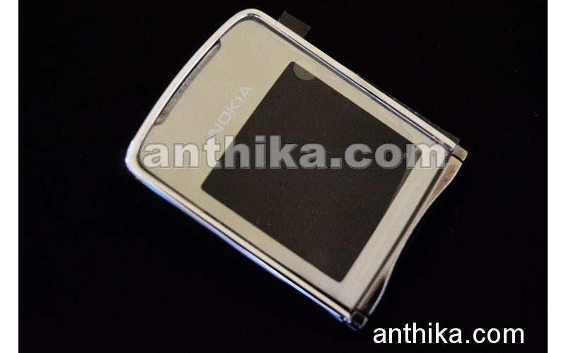 Nokia 8800 Sirocco Ekran Çerçeve Original Lcd Cover Lens Glass Silver