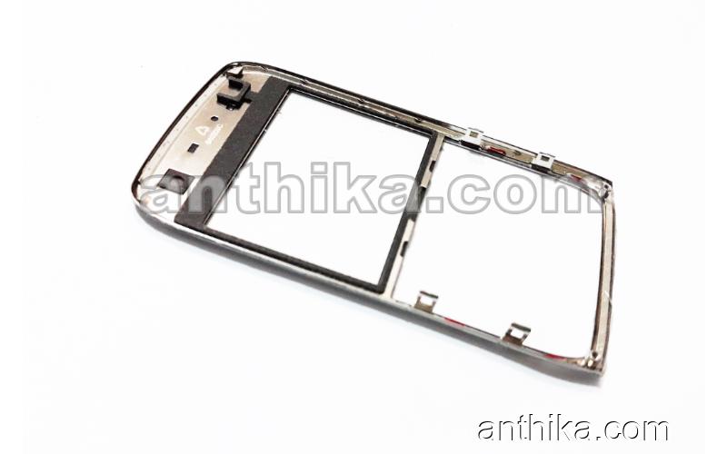 Nokia E71 Kapak Original Front Cover Silver Light Used