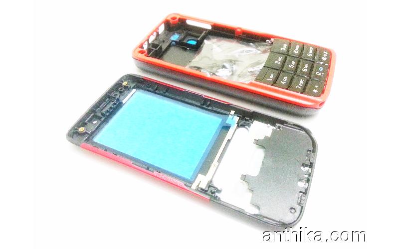 Nokia 5610 Kapak Kasa Tuş Orjinal Kalitesinde Full Kasa Black Red