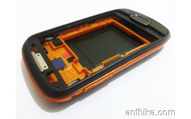 Samsung S5570 Kapak Tuş Kasa Orjinal Full Housing Black Orange New