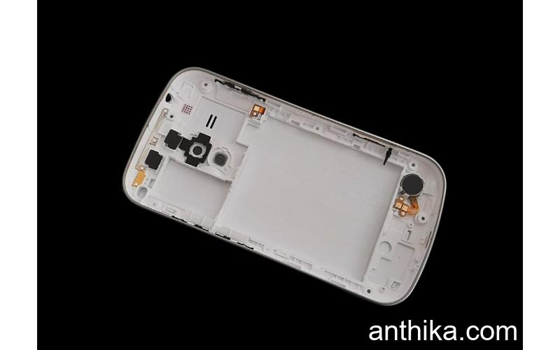 Samsung Galaxy S Duos S7562 Kapak Kasa Original Middle Cover White New