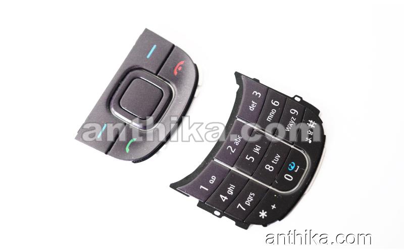 Nokia 3600 Slide Tuş Original Keypad Purple Black New