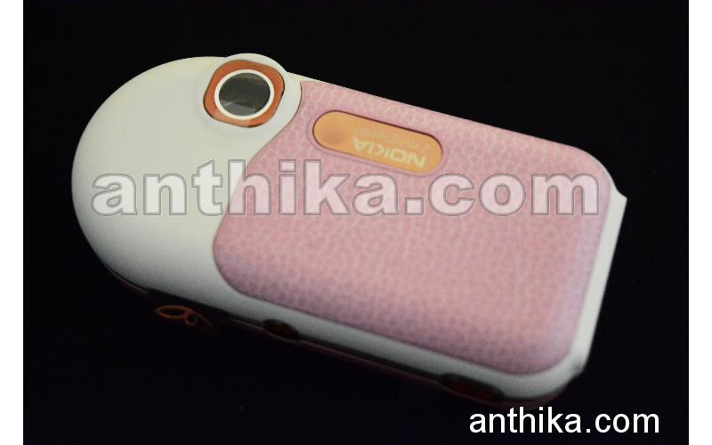 Nokia 7370 Kapak Kasa Tuş Original Housing Chreme Pink New