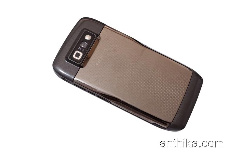Nokia E71 Kapak Kasa Tuş Original Housing Gray Orange Mobile Used
