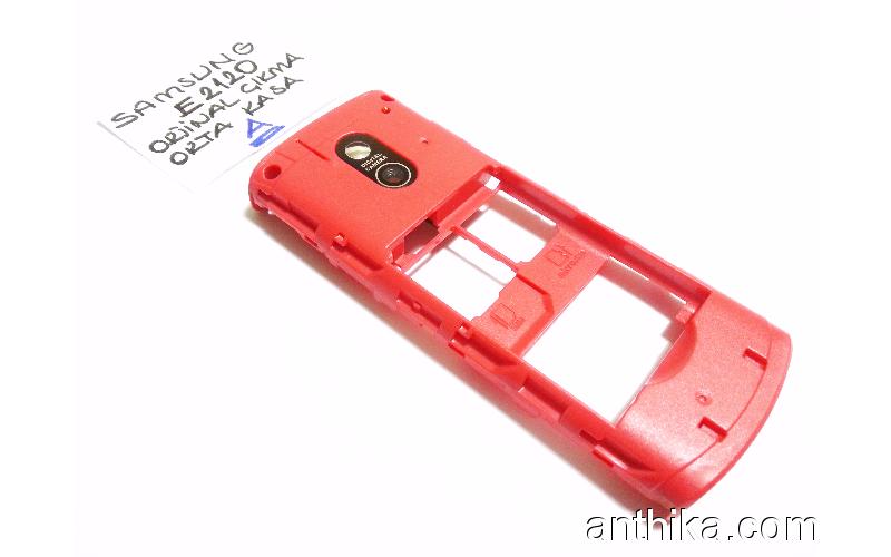 Samsung E2120 Orta Kasa Orjinal Middle Frame Red Used