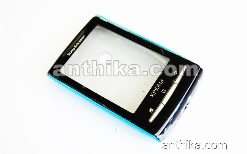 Sony Xperia X10 Mini U20 Kapak Tuş Original Front-Battery Cover Blue Black