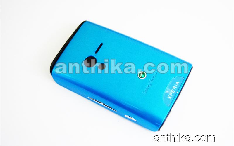 Sony Xperia X10 Mini U20 Kapak Tuş Original Front-Battery Cover Blue Black