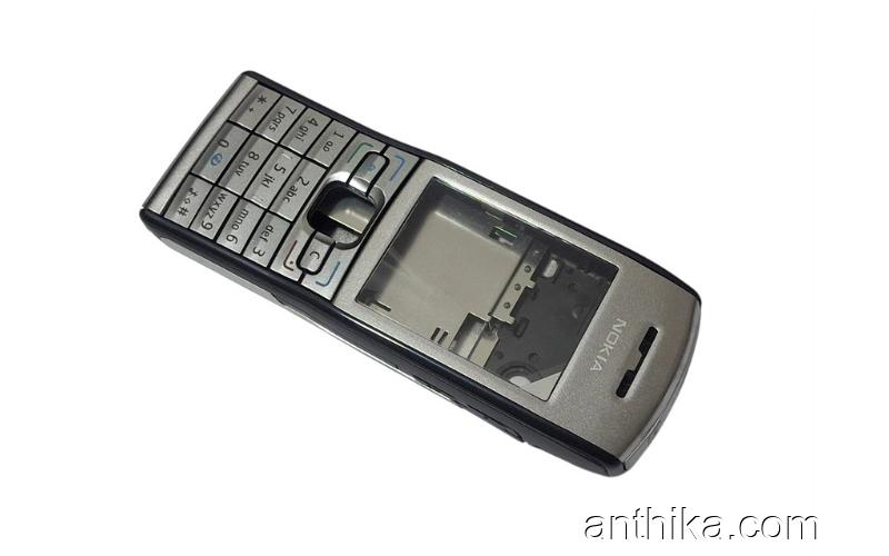 Nokia E50 Kapak Kasa Tuş High Quality Full Housing Silver New